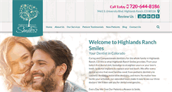Desktop Screenshot of highlandsranchcoloradodentist.com