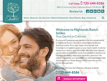Tablet Screenshot of highlandsranchcoloradodentist.com